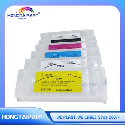Beli Kartrid tinta T725A T725A T7251 T7252 T7253 T7254 600ml 6PCS Kartrid tinta isi ulang kosong 600ml Dengan chip sekali pakai kompatibel untuk Epson F2100 F2000 F2130 F2140 F2150 F2160 Printer HONGTAIPART pembuatan online