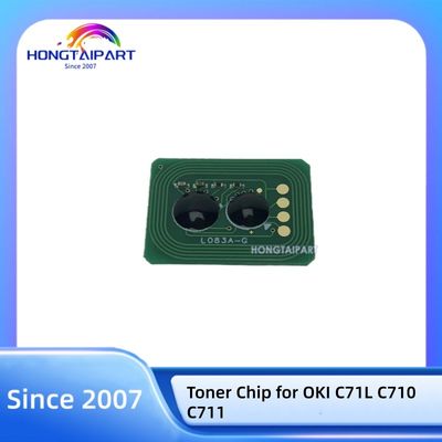 Beli CMYK Toner Chip 44318608 44318607 44318606 44318605 for OKI C71L C710 C711 Printer Cartridge Chip pembuatan online