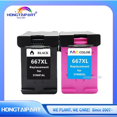 Kartrid Tinta 3YM81AL 3YM80AL 667XL 667 Untuk HP DeskJet Ink Advantage 1275 2374 2375 2376 2775 2776, Plus 6475 6476, DeskJet Plus Ink Advantage 6075 Printer