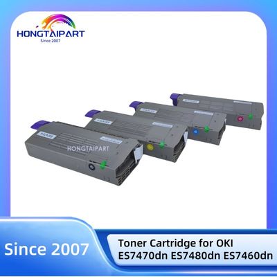 Kartrid Toner Warna Kompatibel CMYK 45396213 45396214 45396215 45396216 Untuk Kit Toner Printer OKI ES7470 ES7480 ES7460