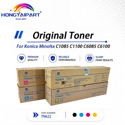 Output Stabil Asli Konica Minolta TN622 Toner Asli untuk Mesin Fotokopi C1085 C1100 C6085 C6100