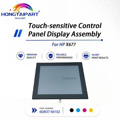 Rakitan Display Panel Kontrol Sensitif Sentuh Bekas Asli 6QN37 ‑ 60102 untuk Perbaikan Printer HP X677